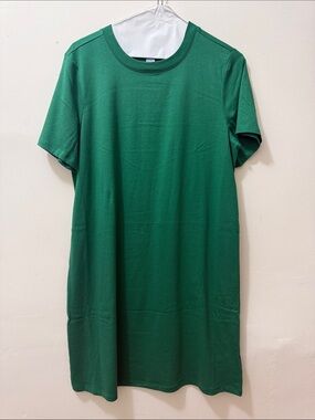 Old Navy Emerald Green Crewneck T-Shirt Dress